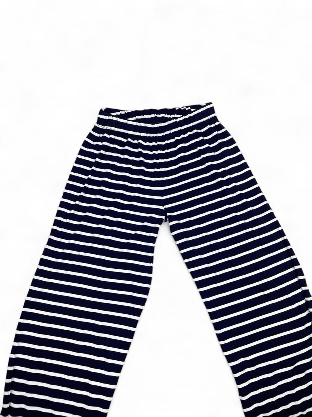 PrettyLittleThing Navy & White Wide Leg Striped Pants Size 0